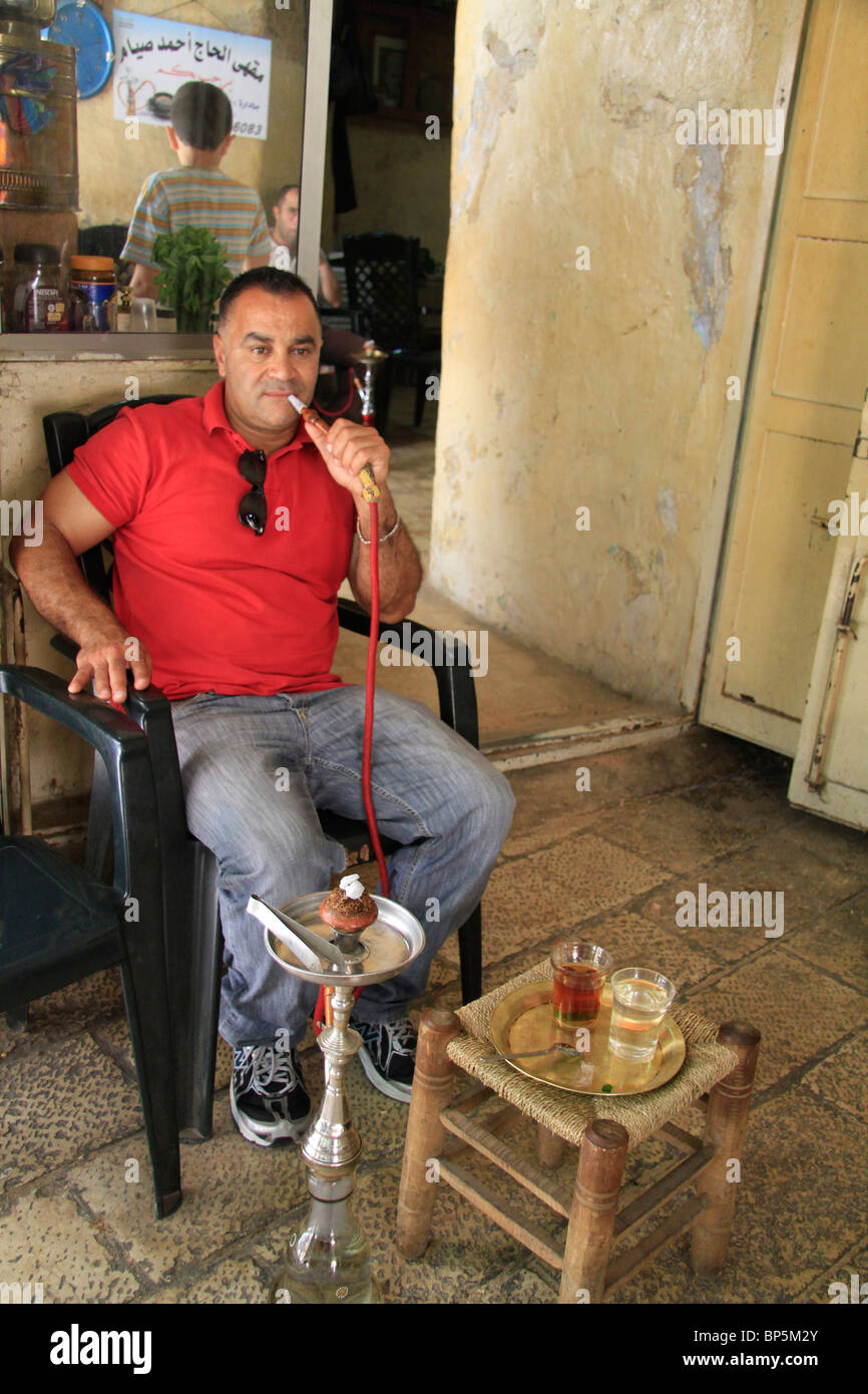 Israel, Jerusalem, nargila and tea at the Old City Stock Photo