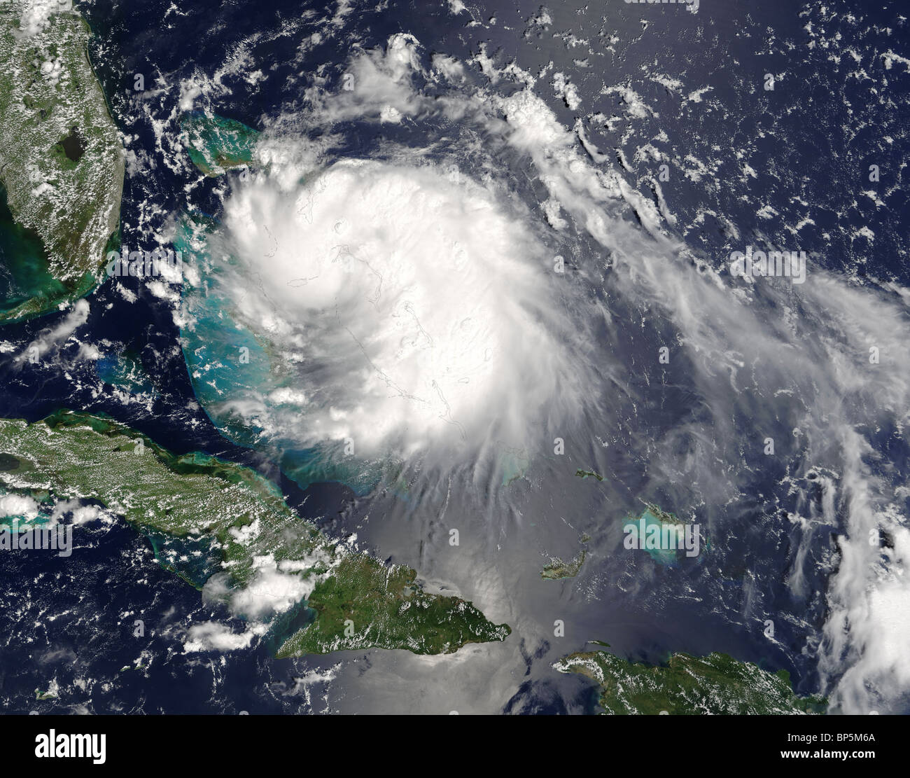 Hurricane Katrina approaching Florida USA August 2005 Stock Photo