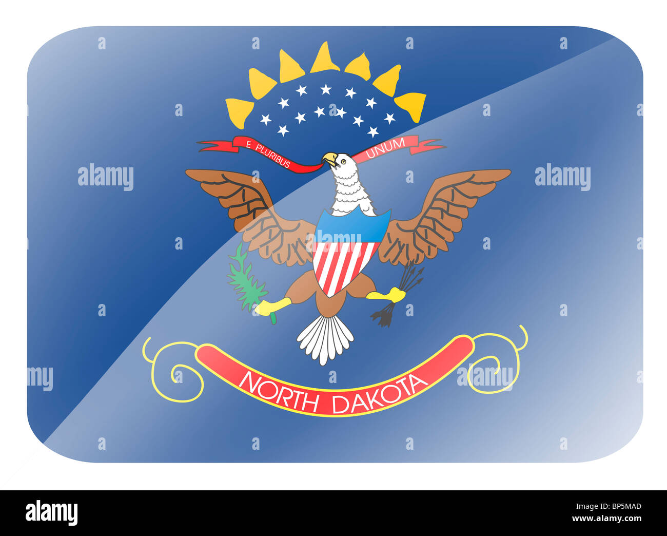 North Dakota flag Stock Photo - Alamy