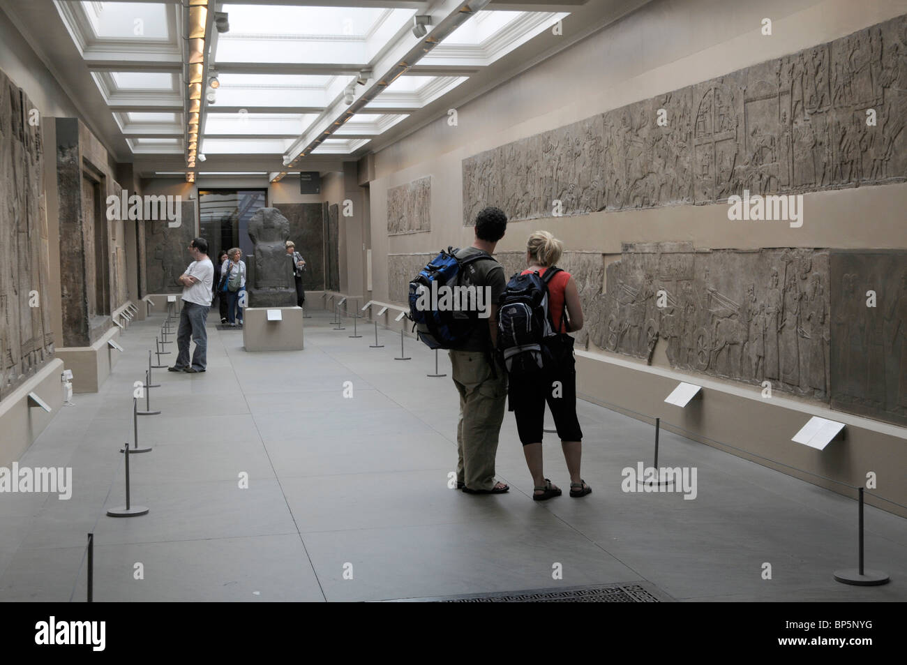 UK Visitors to the ancient Mesopotamia section at the British Museum, London Stock Photo
