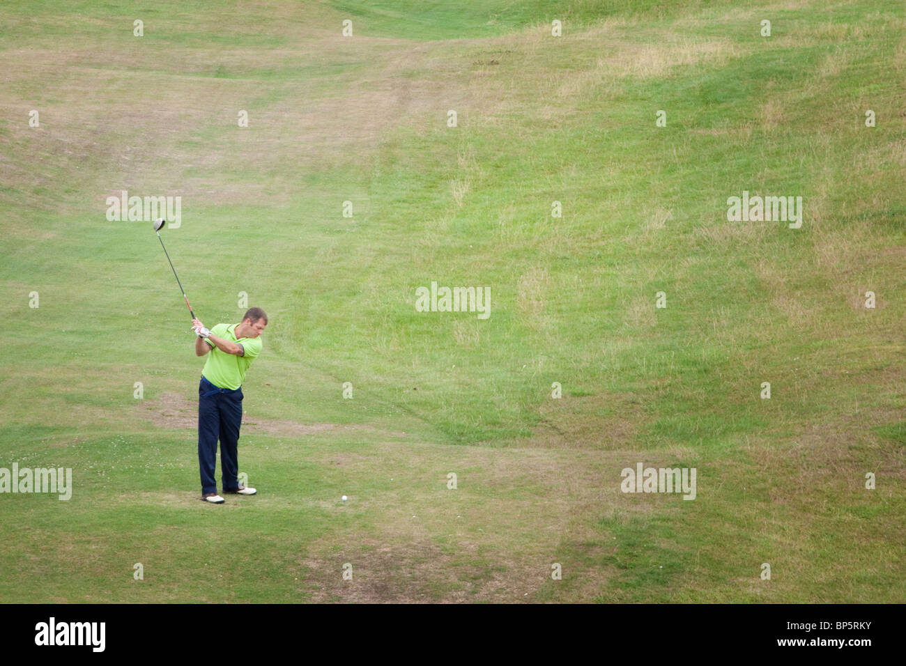 Golfers Hythe Golf Course Kent Stock Photo Alamy