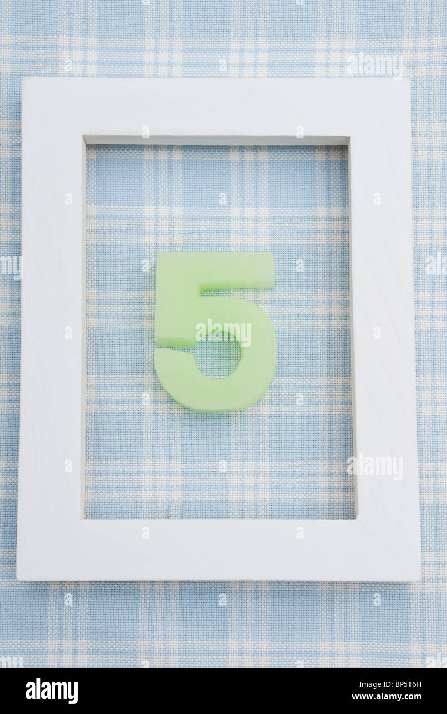 Number five in a frame Stock Photo