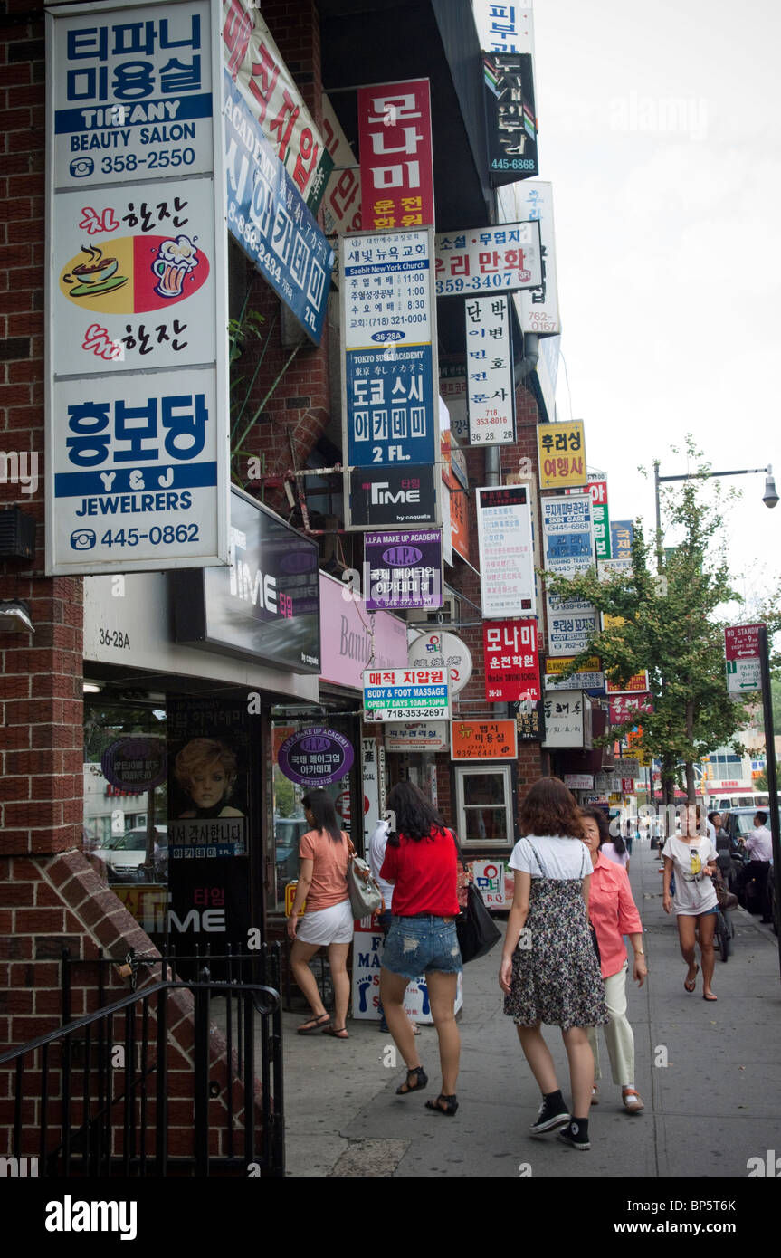 Shopping along the Korean businesses on Union Street in the