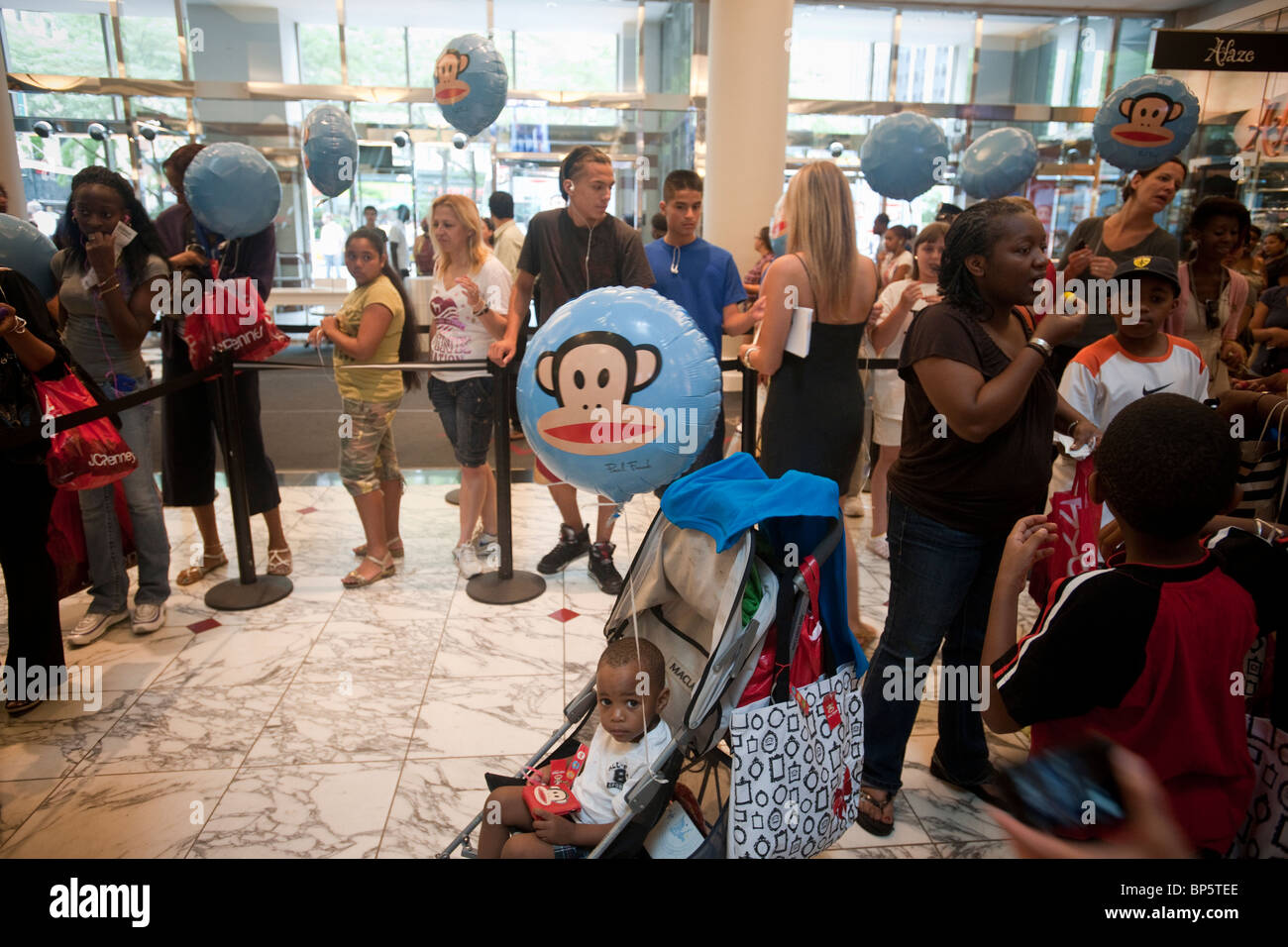 Shoppers at the JCPenney store in New York participate in a Paul Frank and  Julius back-to-school promotion Stock Photo - Alamy