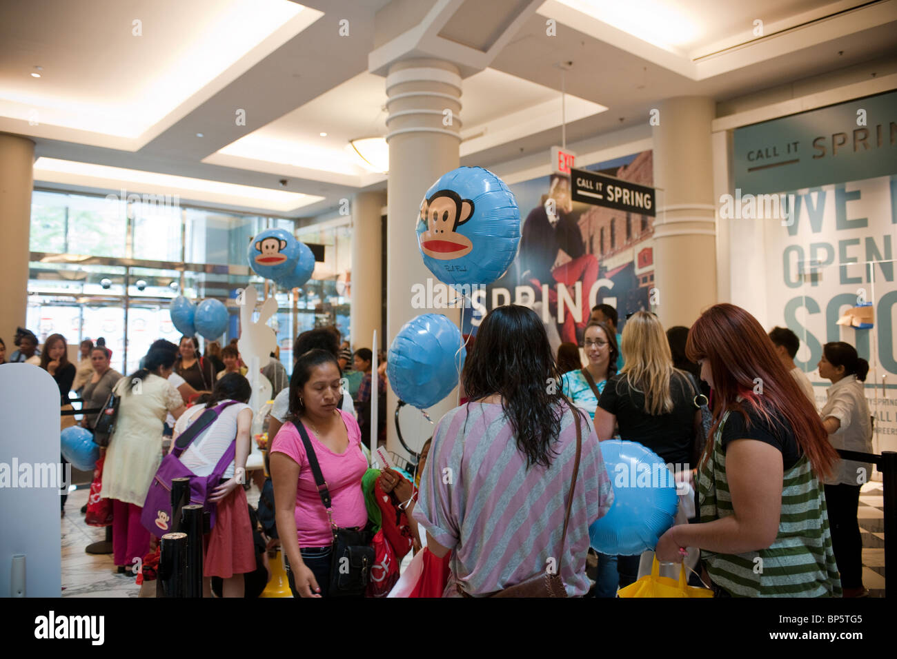 Shoppers at the JCPenney store in New York participate in a Paul Frank and  Julius back-to-school promotion Stock Photo - Alamy