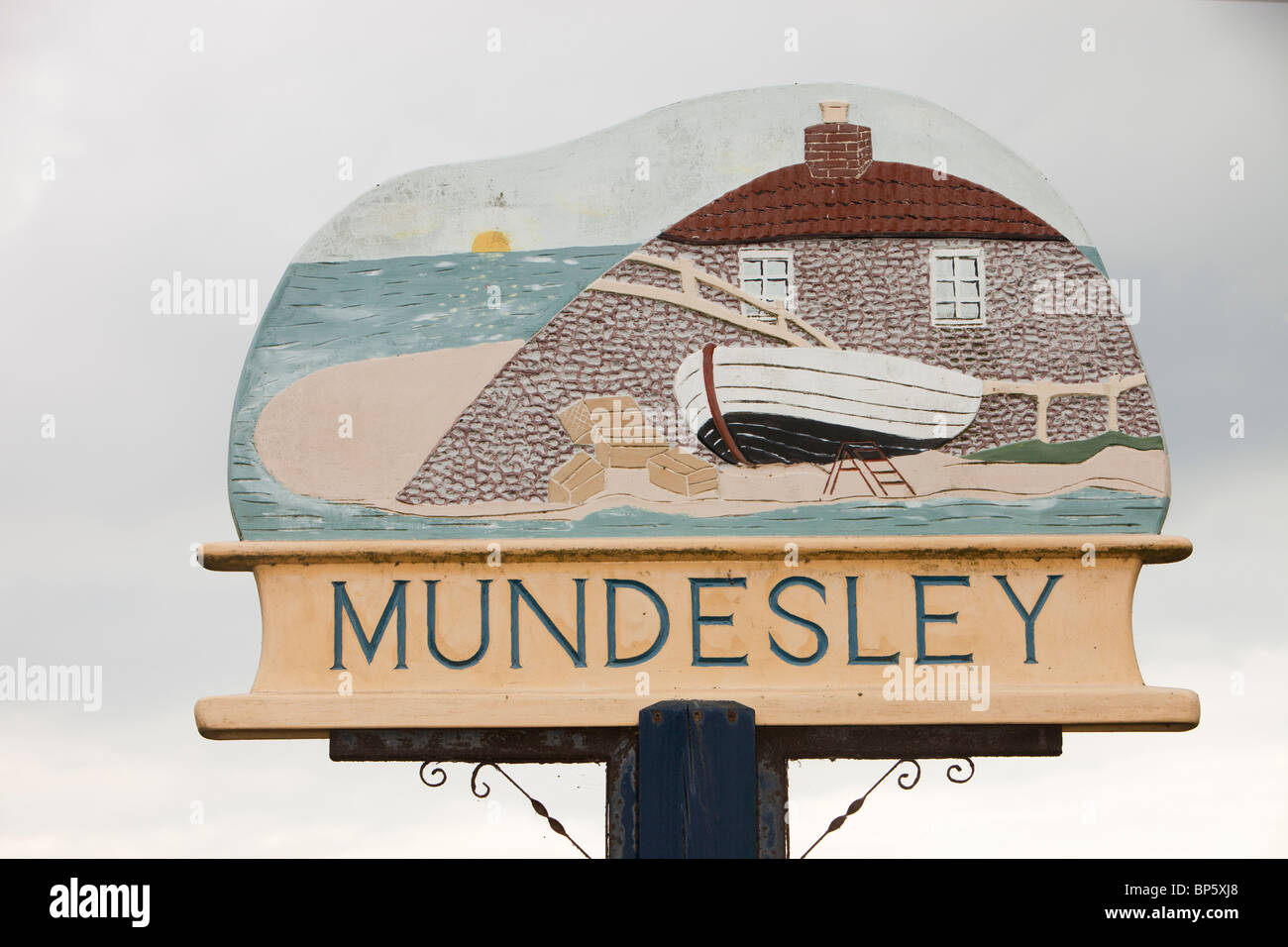 Mundesley on the Norfolk coast, UK. Stock Photo