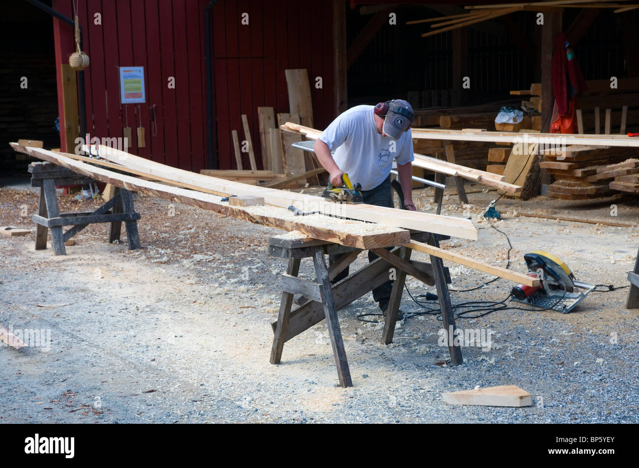 Timber Rafting Tools Red wooden boat tools hi-res stock photography and images - Alamy