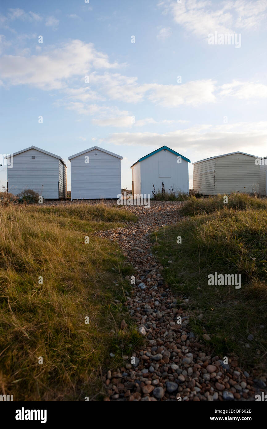 Beach Houses in Shoreham by Sea England Stock Photo
