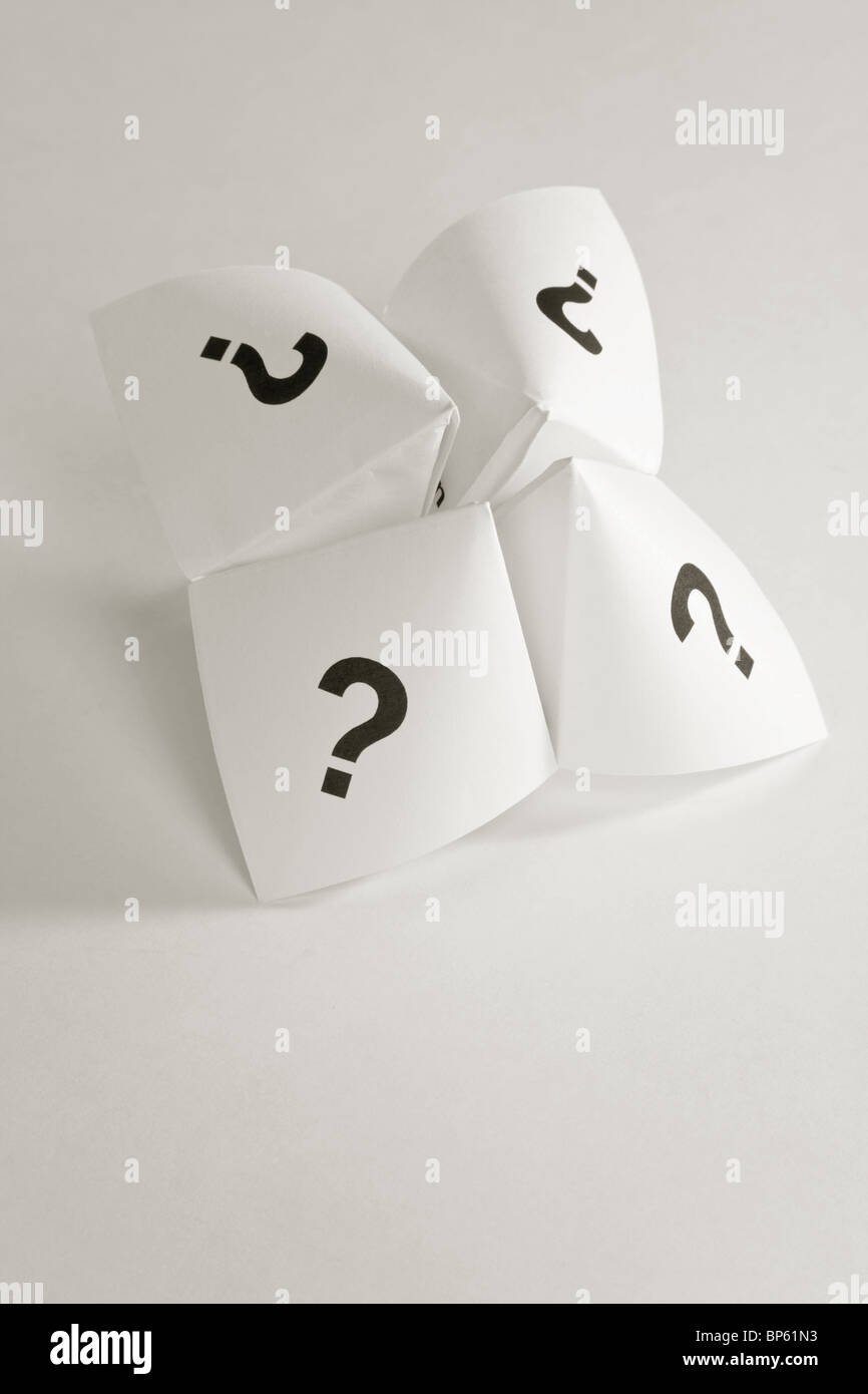 Paper Fortune Teller,concept of uncertainty Stock Photo