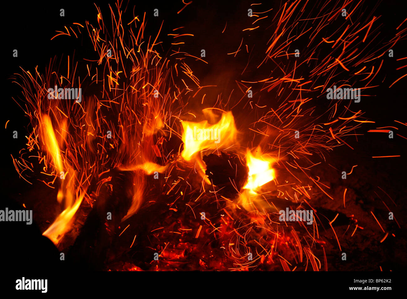 Fire,slow shutter,pattern,texture,log,wood,flames,red,hot,india,BR hills,creative,photography,nature,wildlife,artistic,abstract Stock Photo