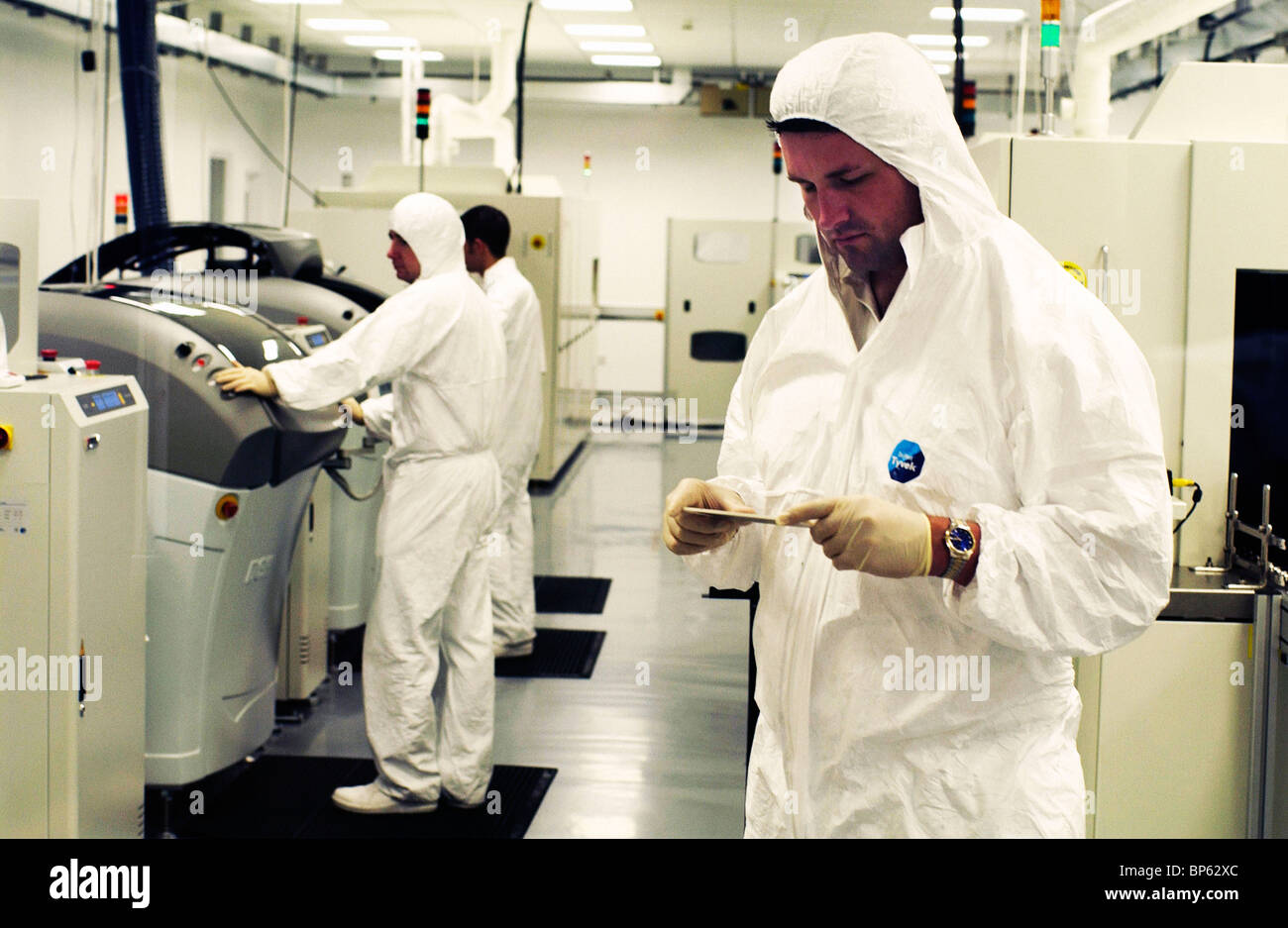 Workers making fuel cells at Rolls Royce Fuel Cell Systems in