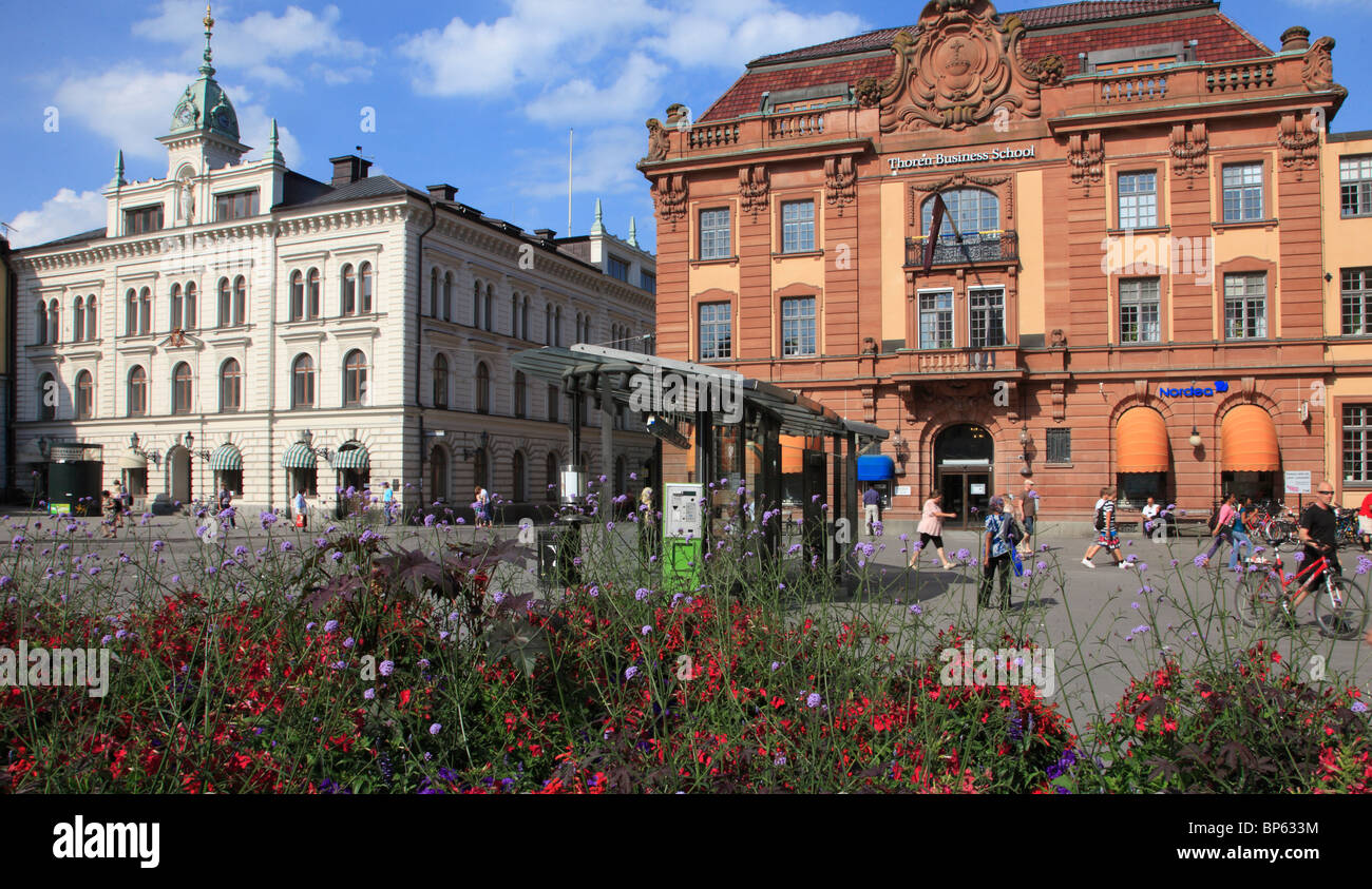 Sweden, Uppsala, Stora Torget, main square, Stock Photo