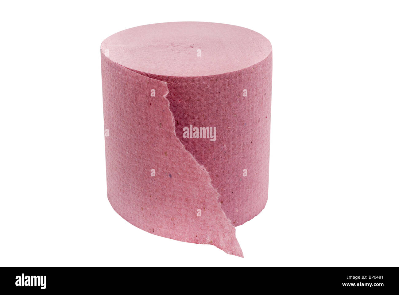 roll of pink toilet paper isolated on white background white background with clipping path Stock Photo