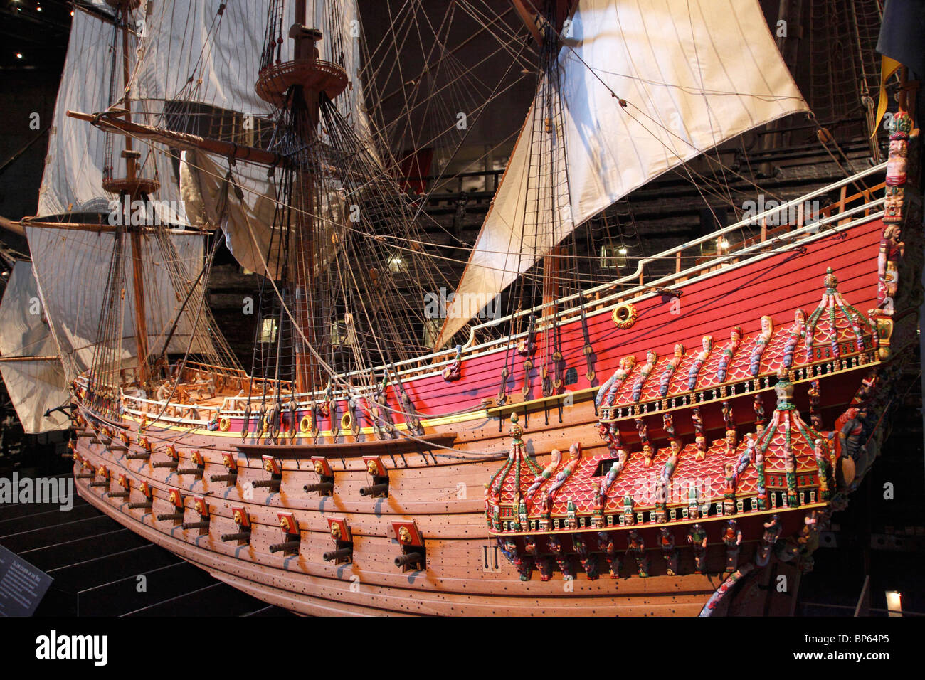 Sweden, Stockholm, Vasa Museum, Vasa warship model Stock Photo - Alamy