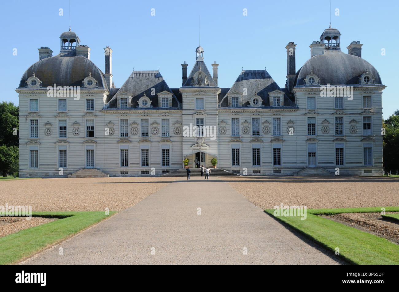 The south facade of the Chateau of Cherveny in the Loir et Cher department of France. Stock Photo