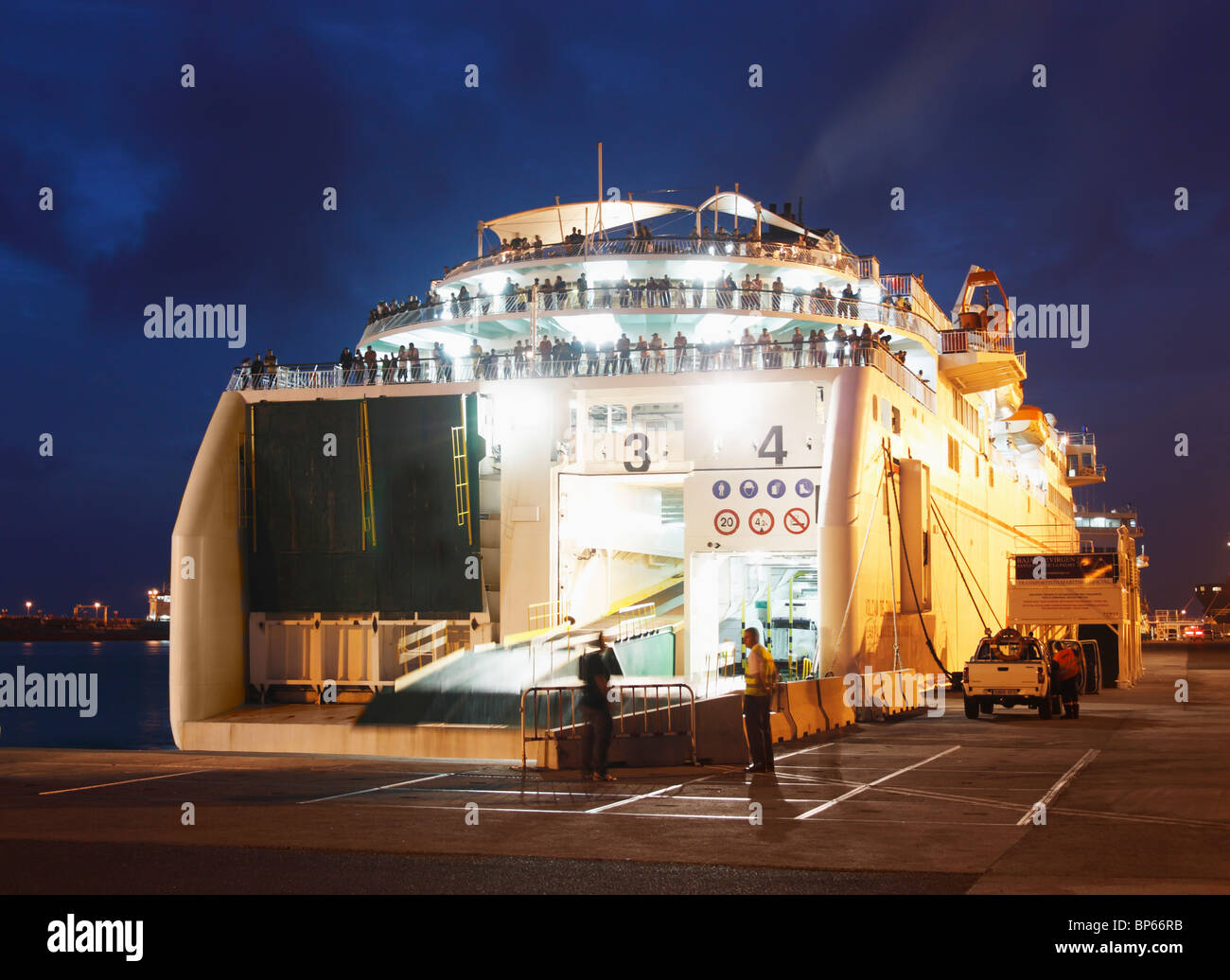 Daily ferry arriving at Las Palmas, Gran Canaria from Moro Jable on  Fuerteventura in the Canary Islands Stock Photo - Alamy