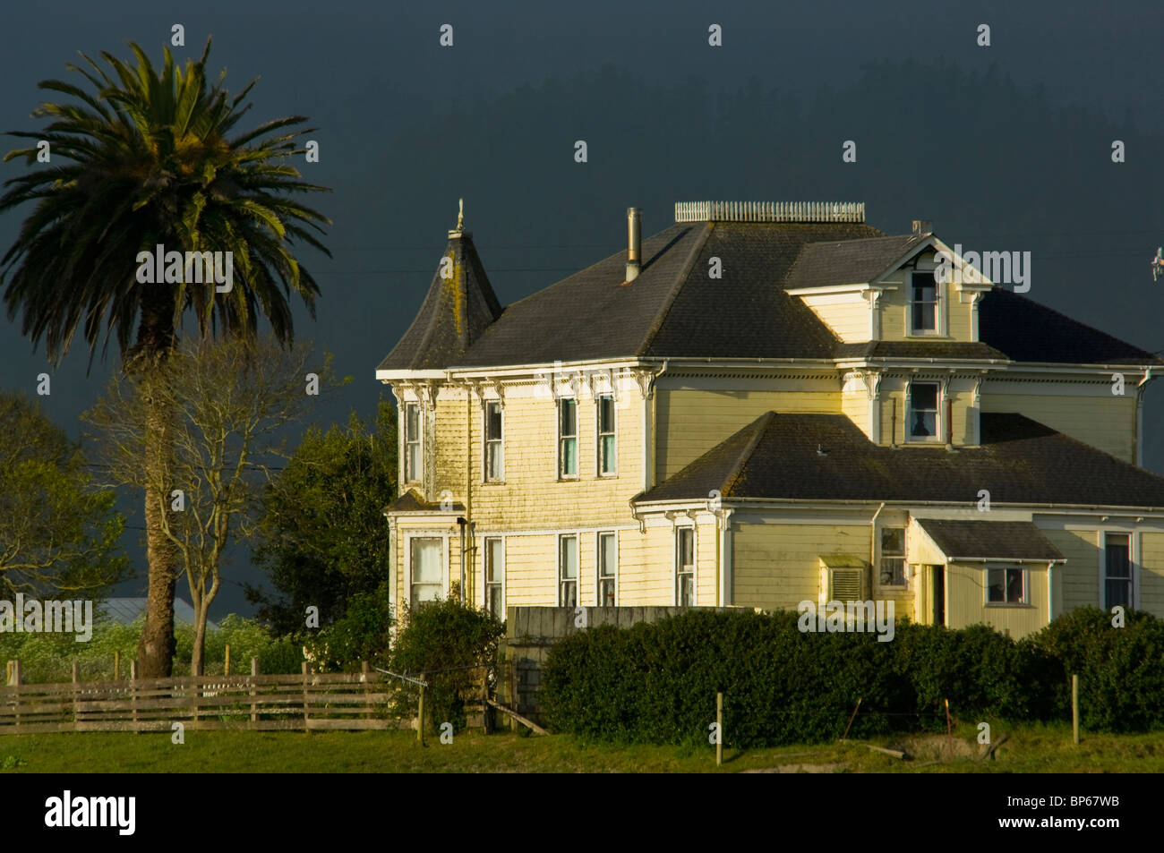 Victorian style farm house near Ferndale, California Stock Photo