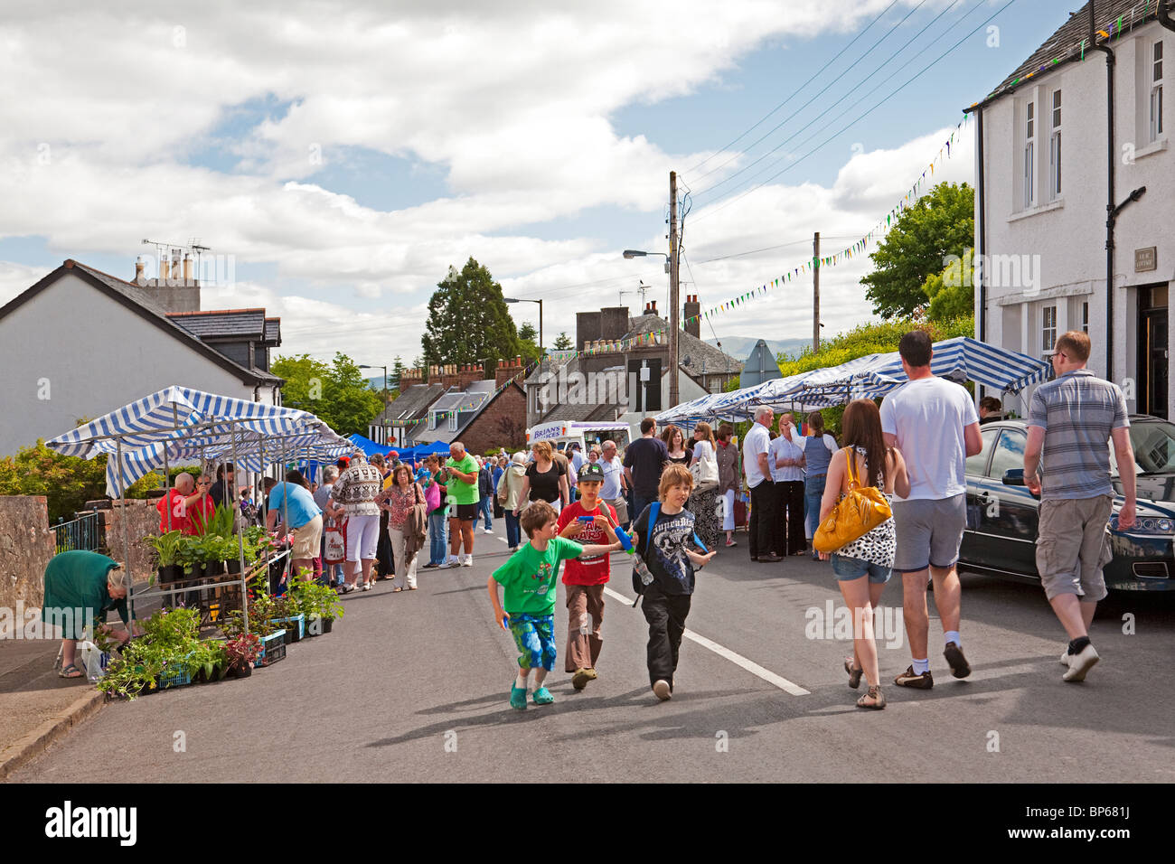 Street Fayre at Kippen near Stirling Stock Photo