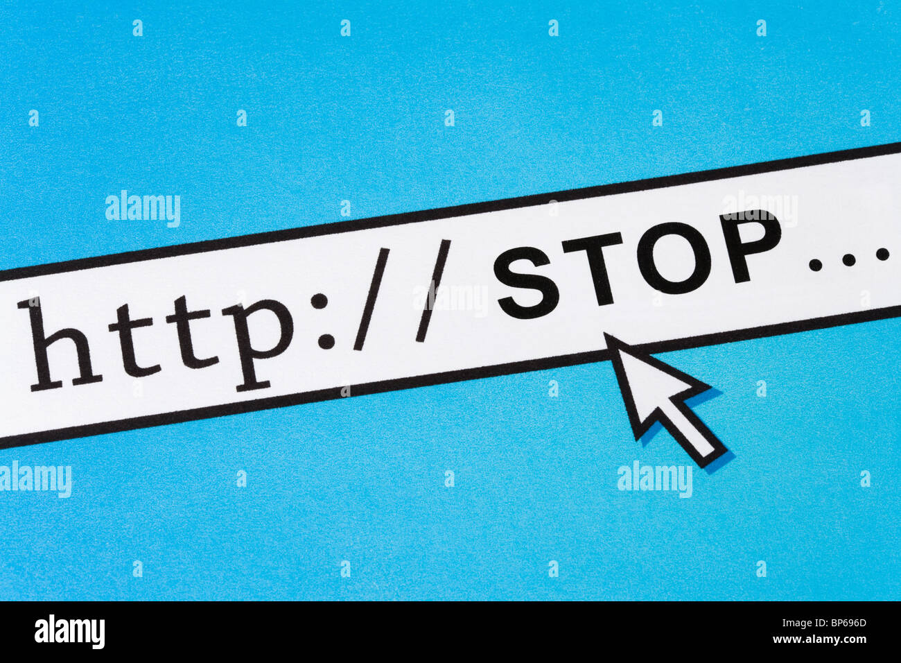 Stop, concept of online safety, Social Issues Stock Photo