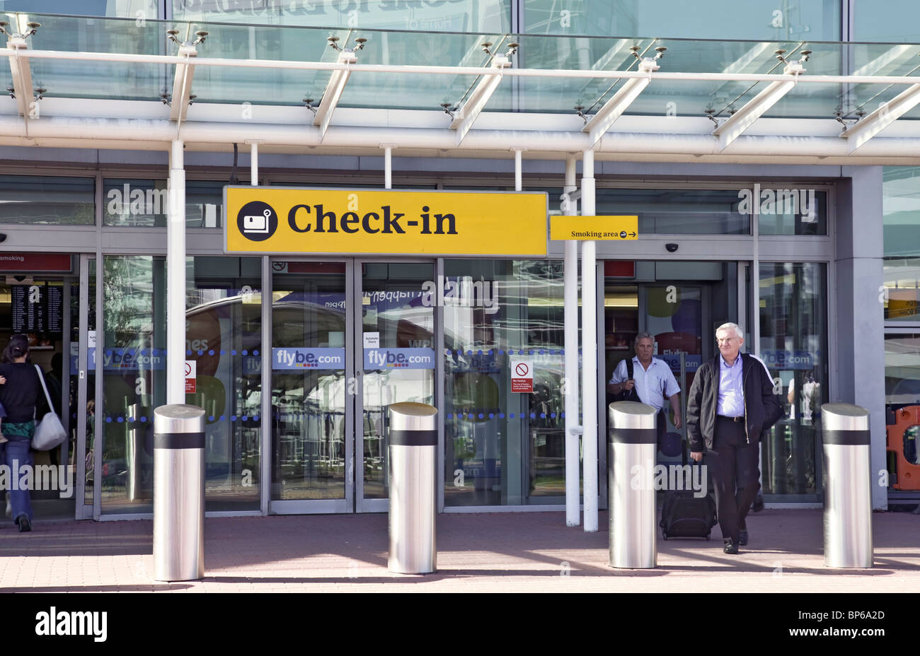 Main entrance to the check in area of Edinburgh Airport, Scotland, UK Stock Photo