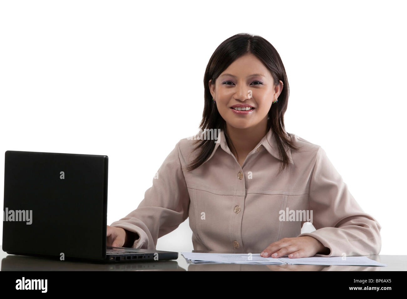 A news reporter Stock Photo