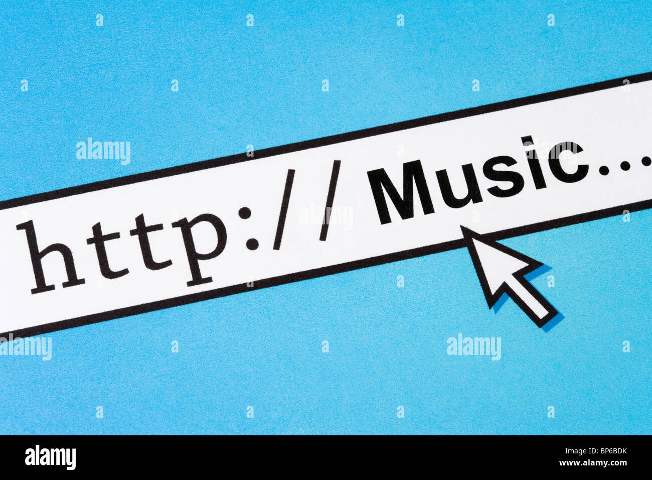 Concept of Searching Music Online Stock Photo