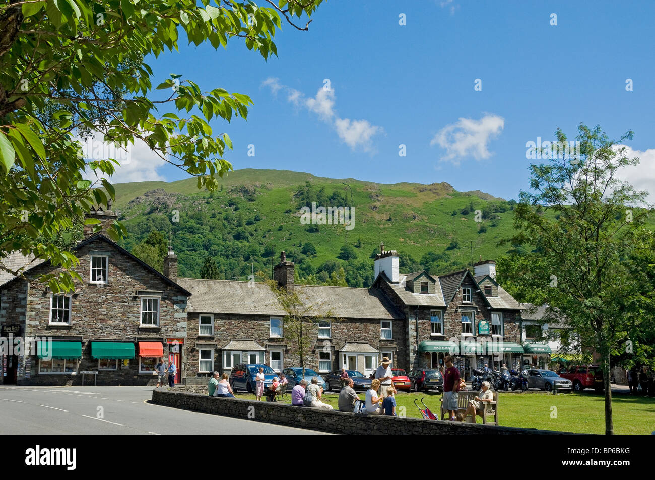 Grasmere village in summer Cumbria England UK United Kingdom GB Great
