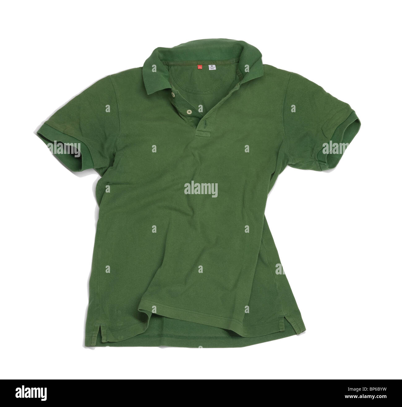 Green polo shirt, short sleeved top Stock Photo