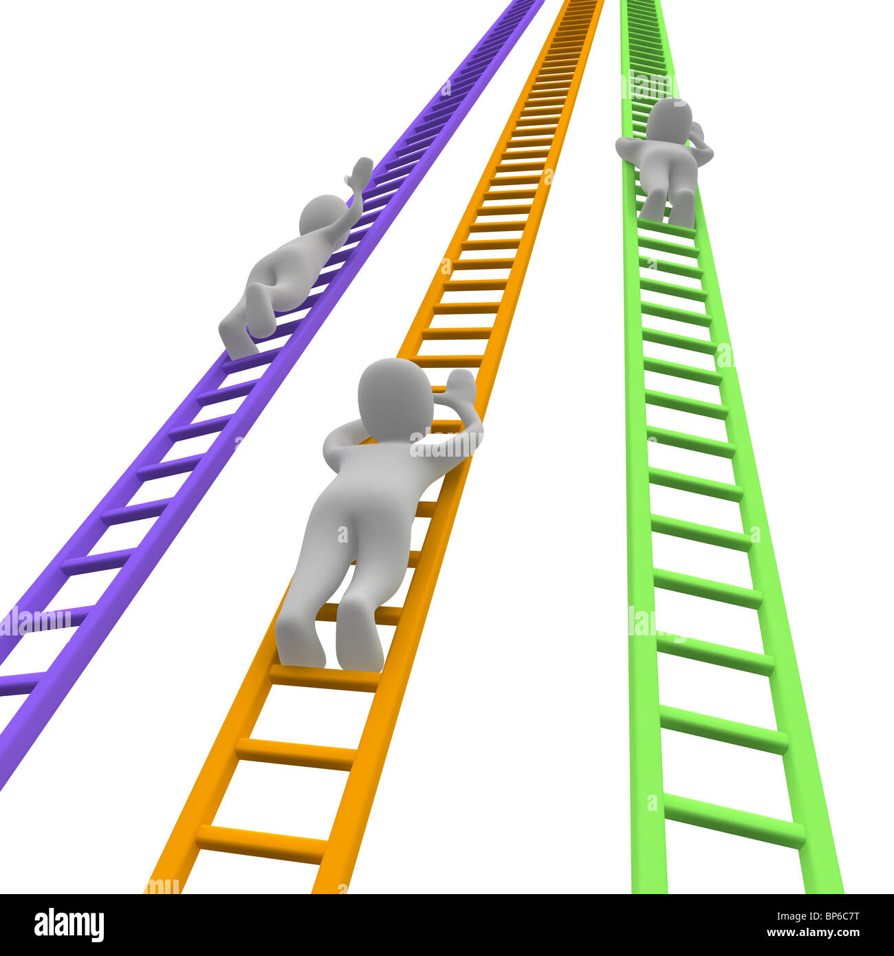 Competition and ladders. 3d rendered illustration Stock Photo Alamy