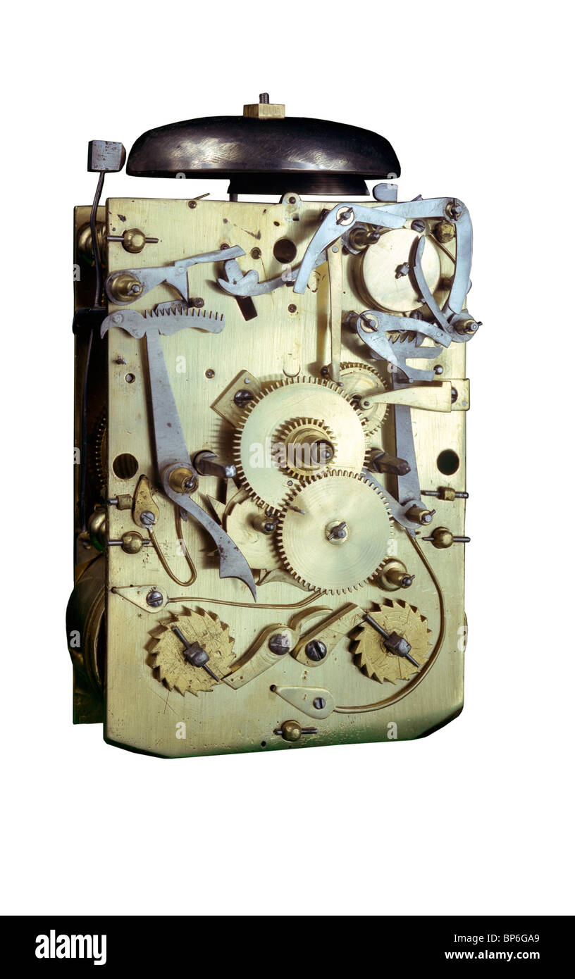 English fusee clock movement Stock Photo Alamy