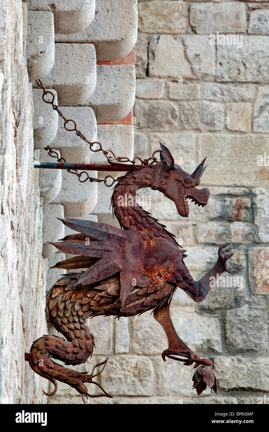 Iron Dragon at Castello di Amorosa. Napa Valley, California. Property released Stock Photo