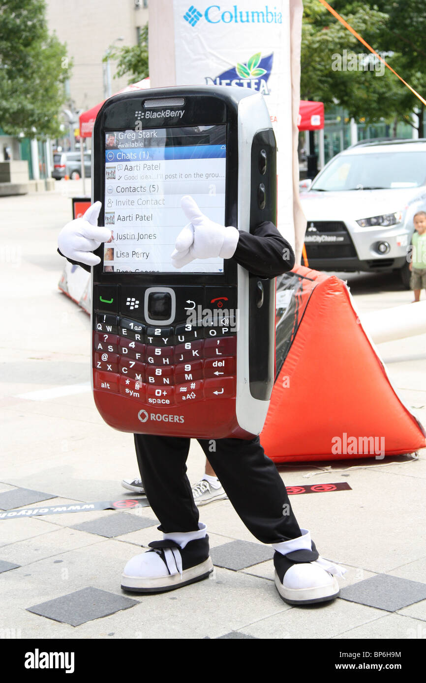 rim blackberry mascot outdoor Stock Photo