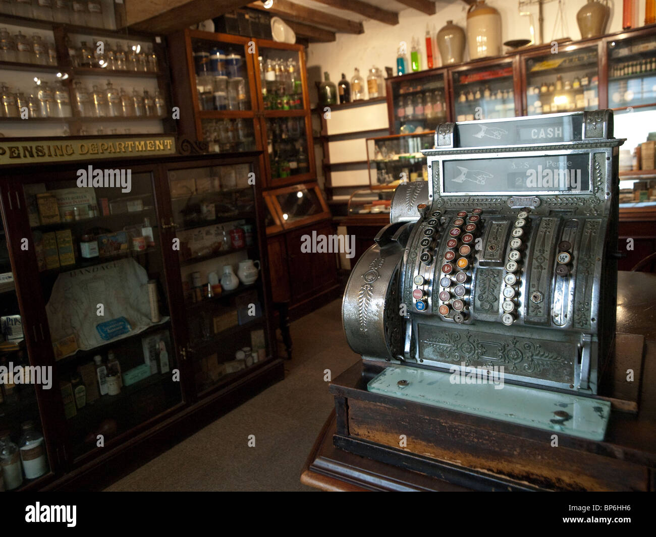 The Victorian Chemist Shop at the Brewhouse Yard Museum of Nottingham Life, Nottinghamshire England UK Stock Photo