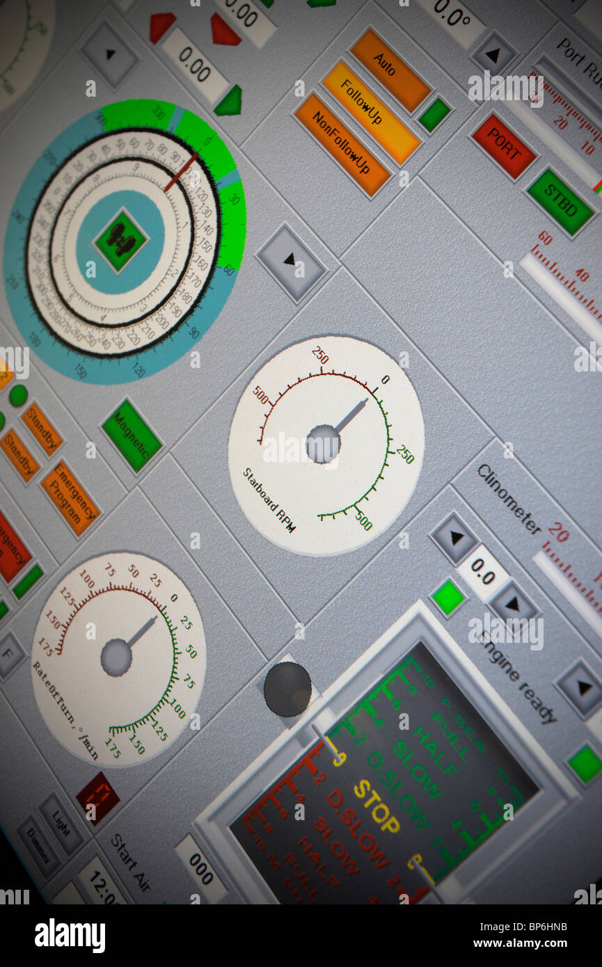 ECDIS Electronic Chart Display Information Systems simulator Stock