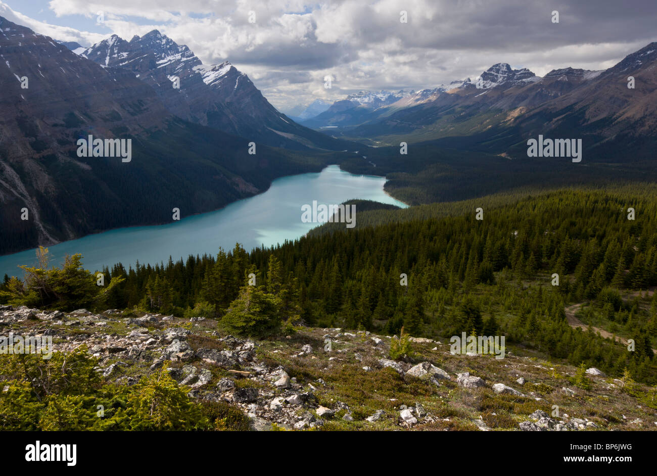 Peyto Lake from Mount Jimmy Simpson, Banff National Park, Rockies ...