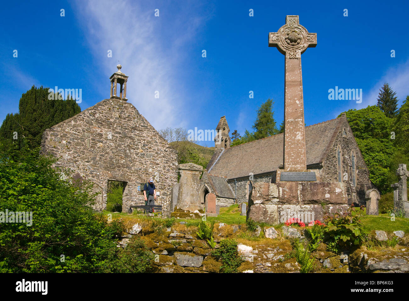 Rob Roy's grave, Balquhidder Churchyard, Stirlingshire, Scotland. Stock Photo