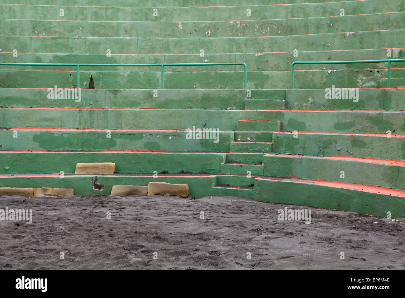 Detail of seats at a sports arena Stock Photo