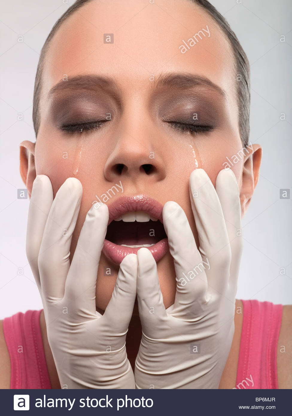 girl and latex gloves Addiction help masturbation
