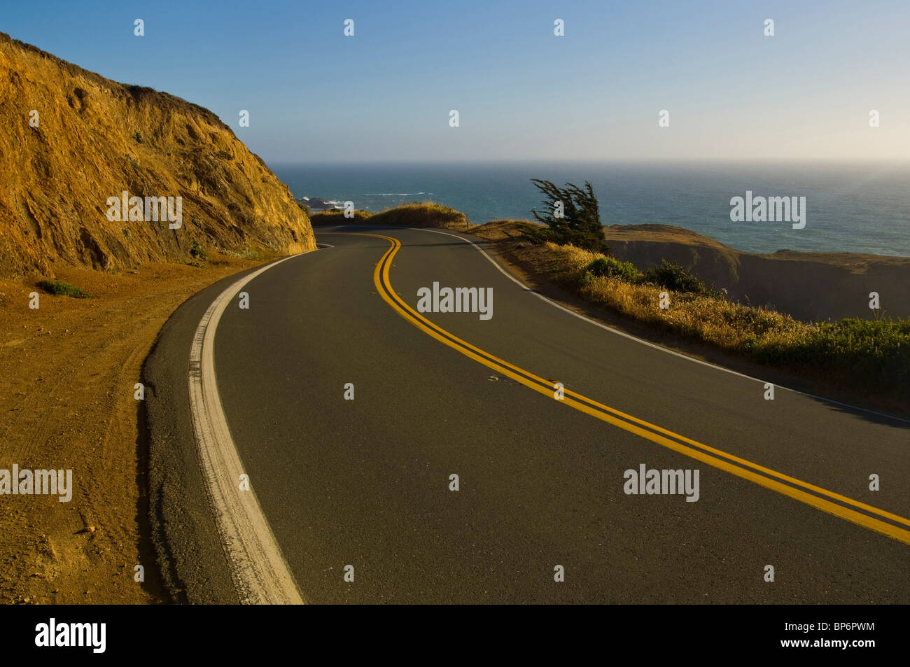 Highway One along the coast near Elk, Mendocino County, California Stock Photo