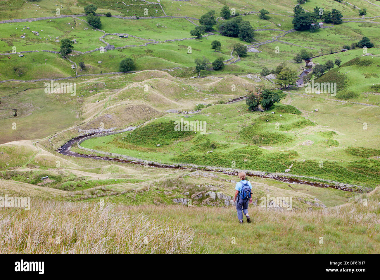 Drumlins in Swindale in the North East Lake District, Cumbria, UK Stock