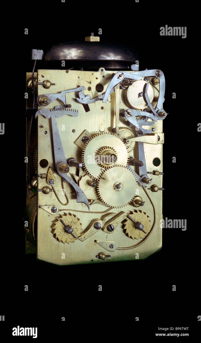 English fusee clock movement Stock Photo Alamy