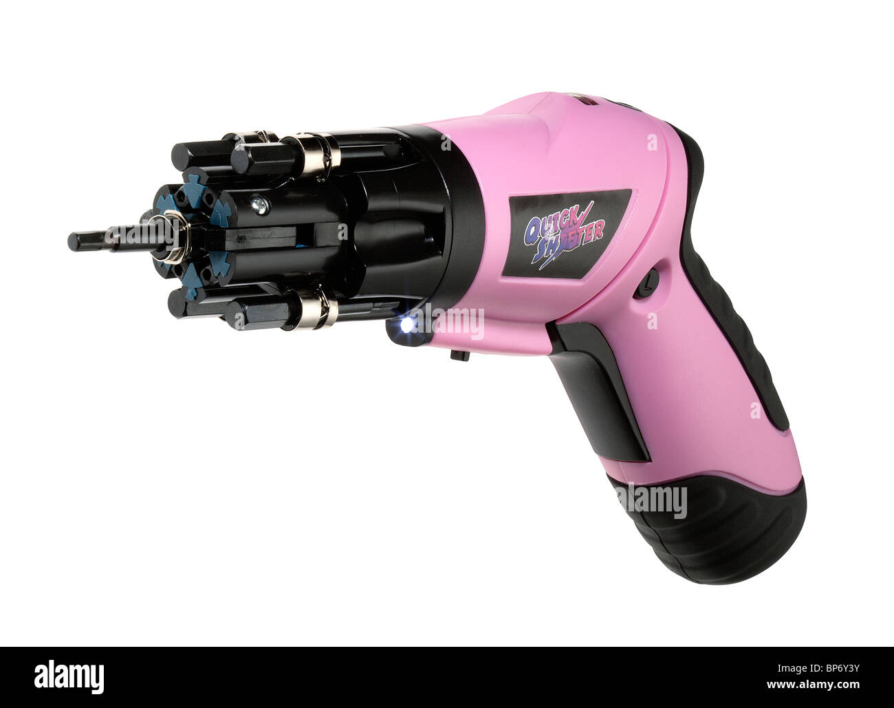 Pink electric powered rechargeable screwdriver Stock Photo Alamy