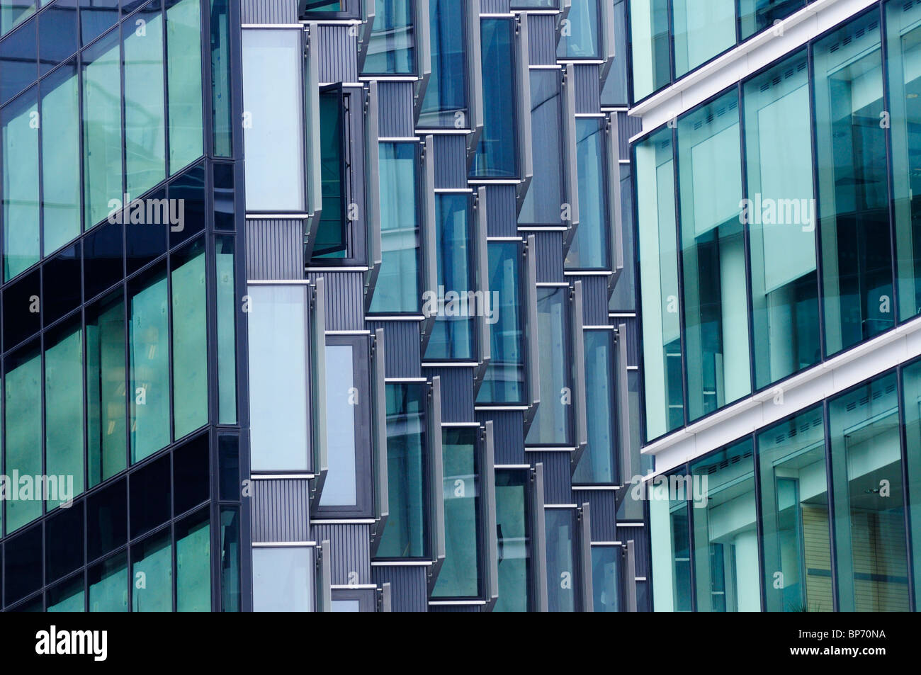 Abstract detail of office buildings, More London Riverside, London, England, UK Stock Photo