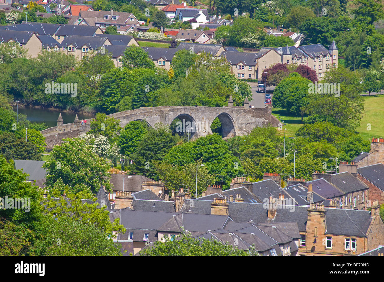 Stirling Bridge from Castle Esplanade, Stirlingshire, Scotland. Stock Photo