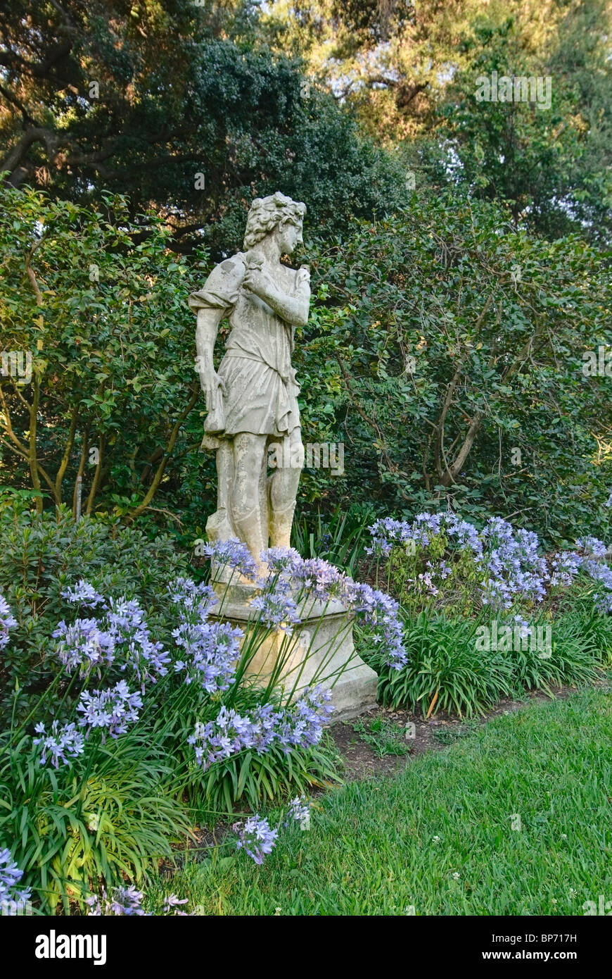 Statue at the North Vista Lawn of the Huntington Library and Botanical Gardens. Stock Photo