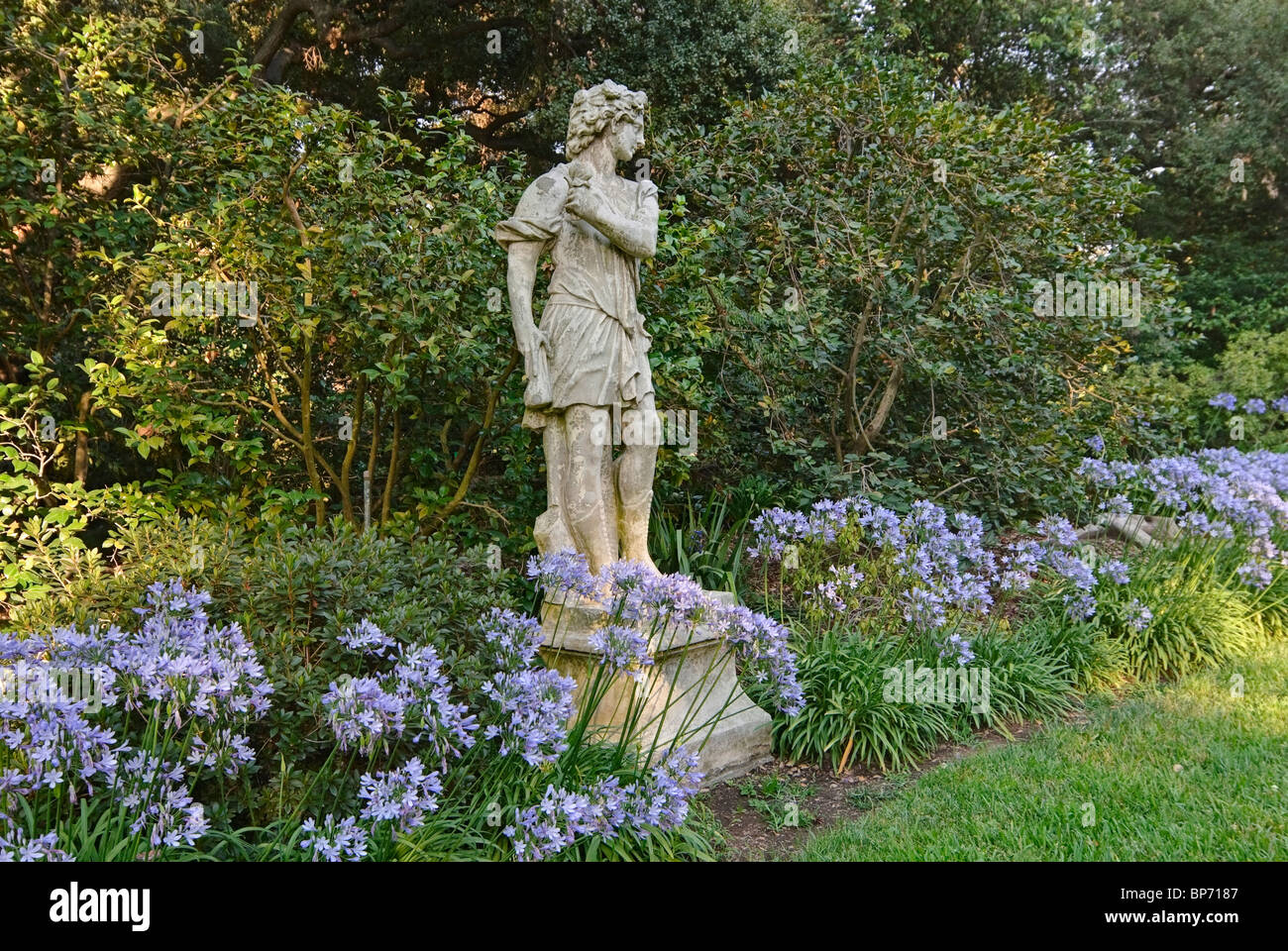 Statue at the North Vista Lawn of the Huntington Library and Botanical Gardens. Stock Photo