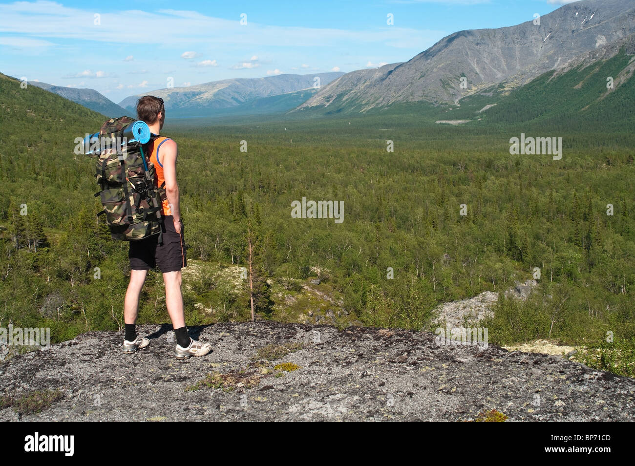 Man standing on peak alp hi-res stock photography and images - Alamy