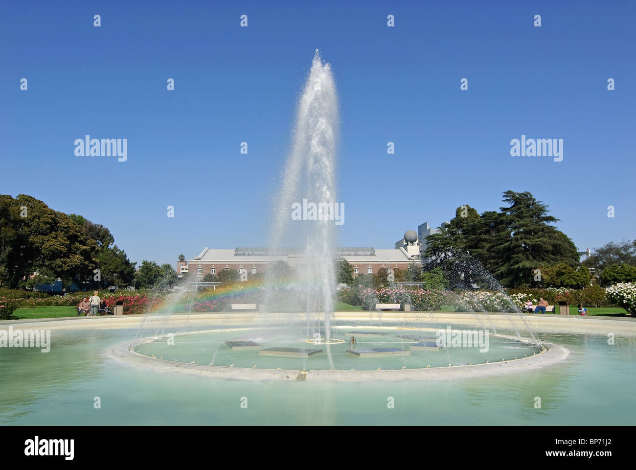 Central Fountain Of The Exposition Park Rose Garden In Los Angeles