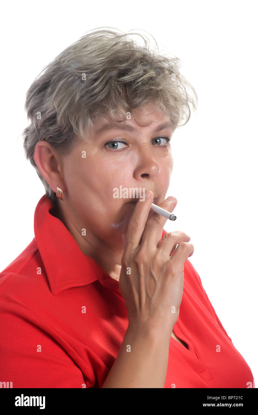 portrait on white - woman isolated on white background Stock Photo - Alamy