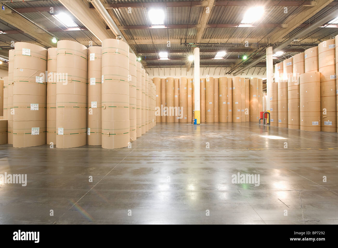 Huge rolls of paper in newspaper factory Stock Photo - Alamy